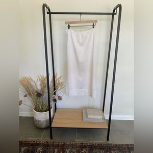 Ivory/cream slip skirt.